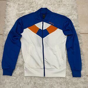 VINTAGE ADIDAS Mens XSmall Zip Up Blue White Orange Track Jacket
